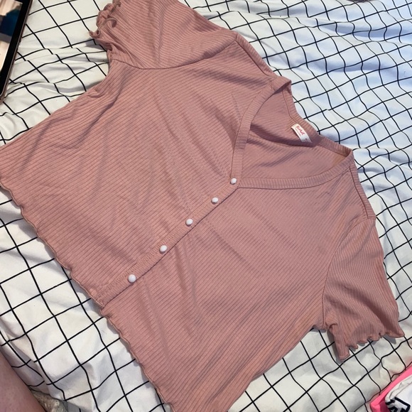 pink button down shirt - Picture 2 of 4